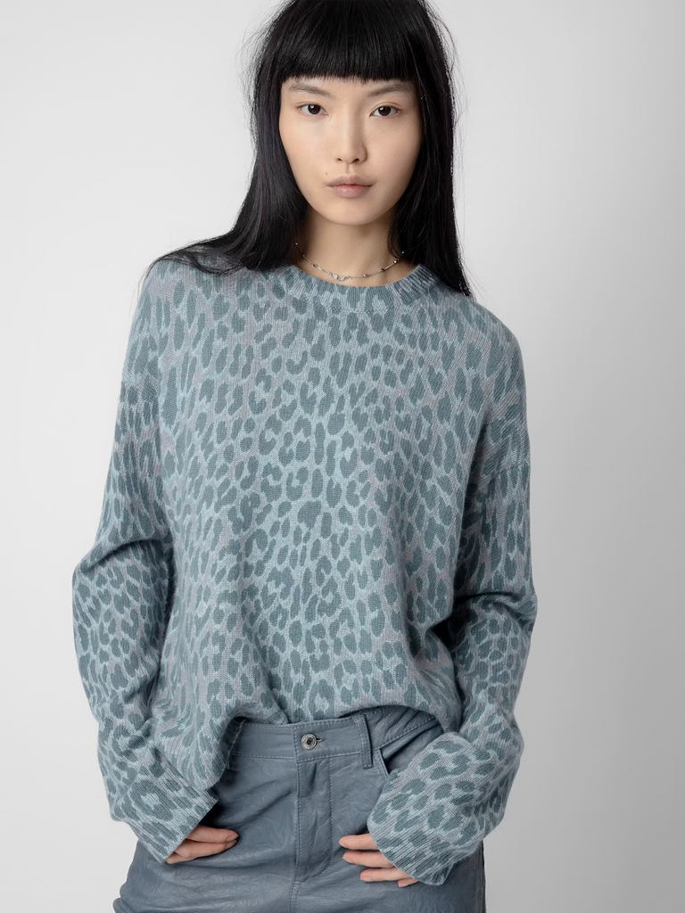 Markus Leopard Cashmere Sweater