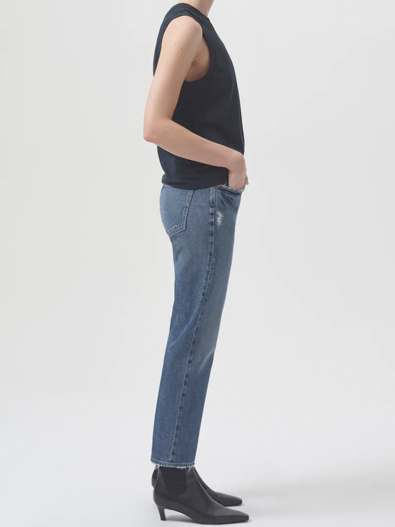 Kye Mid Rise Straight Crop in Notion