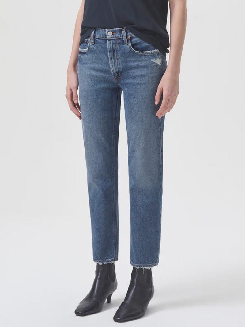 Kye Mid Rise Straight Crop in Notion