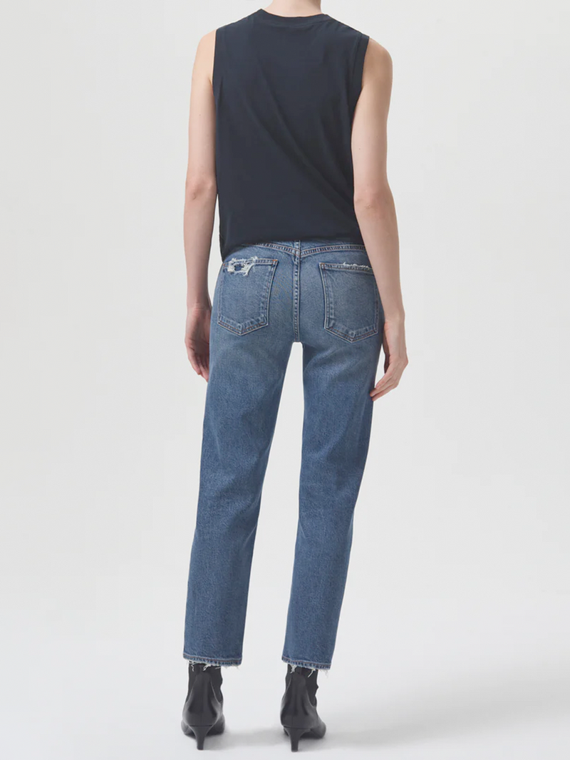 Kye Mid Rise Straight Crop in Notion