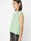 Rolled Muscle Tee in Bright Peridot