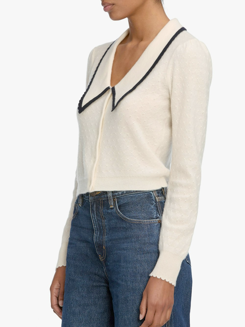 Cashmere Sailor Sweater in Cream Multi