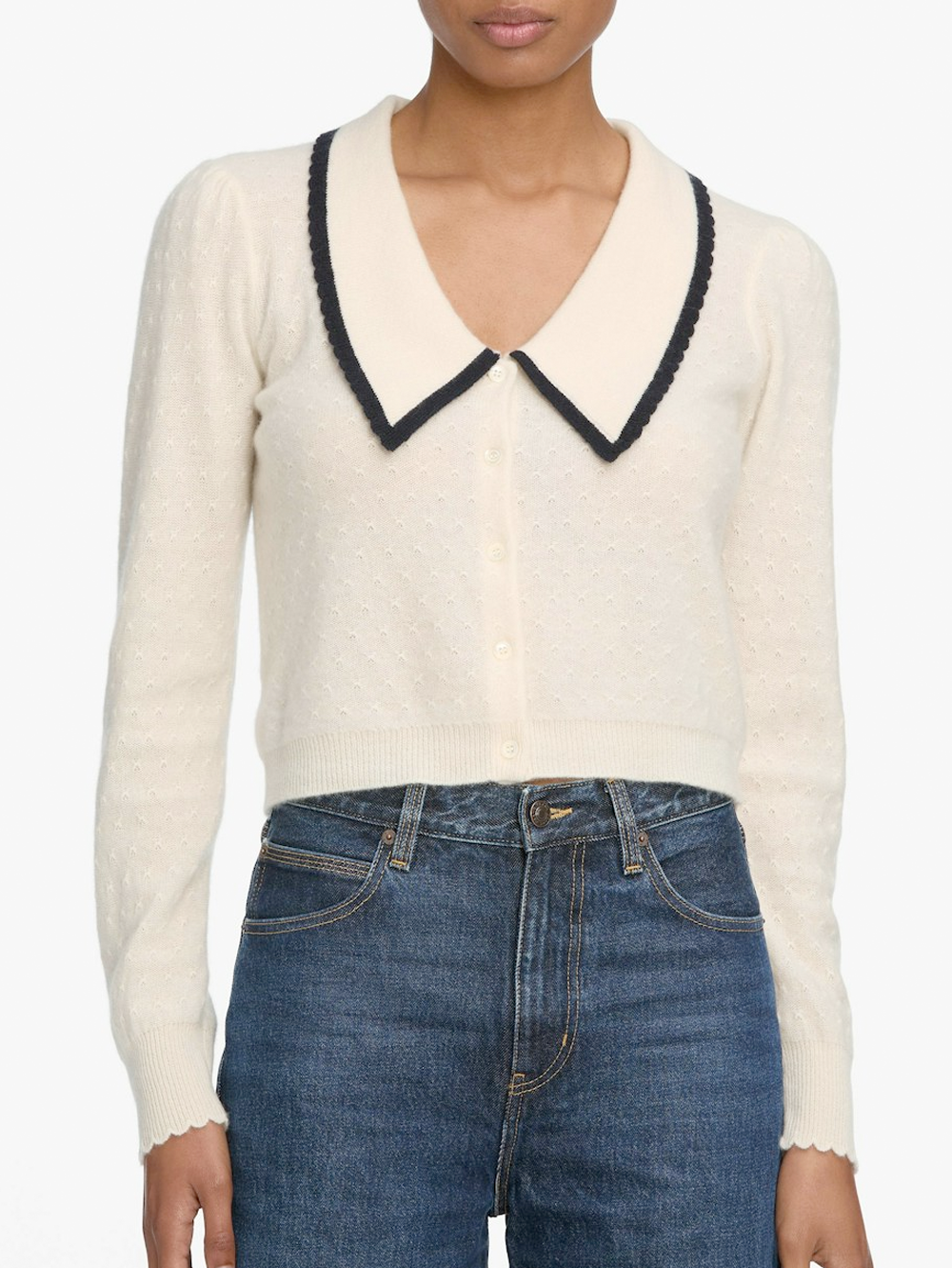 Cashmere Sailor Sweater in Cream Multi