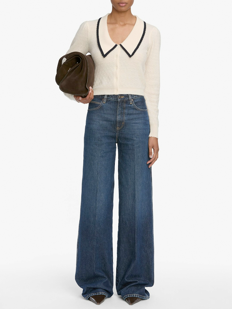 Cashmere Sailor Sweater in Cream Multi