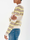 Cashmere Textured Stripe Crew