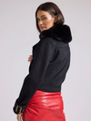 Tivoli Faux Fur Combo Wool Moto Jacket