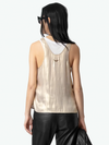 Tarys Gold Satin Tank Top