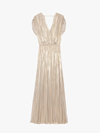 Ritmic Gold Draped Satin Dress