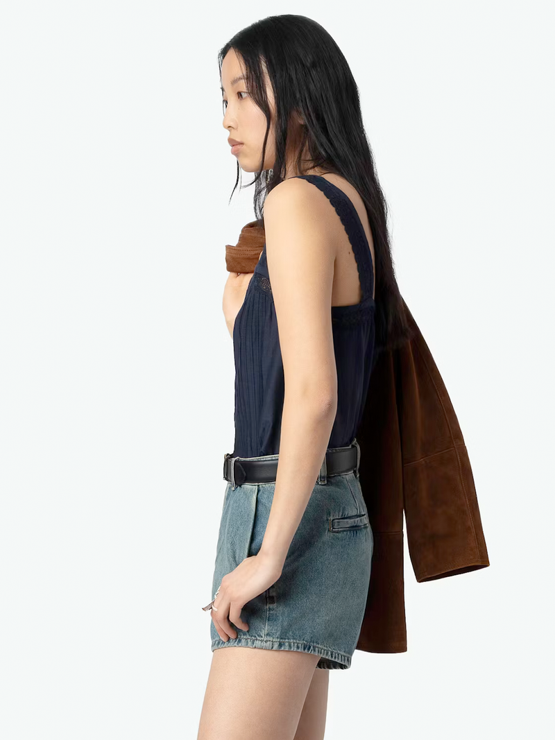 Celite Navy Lace Camisole
