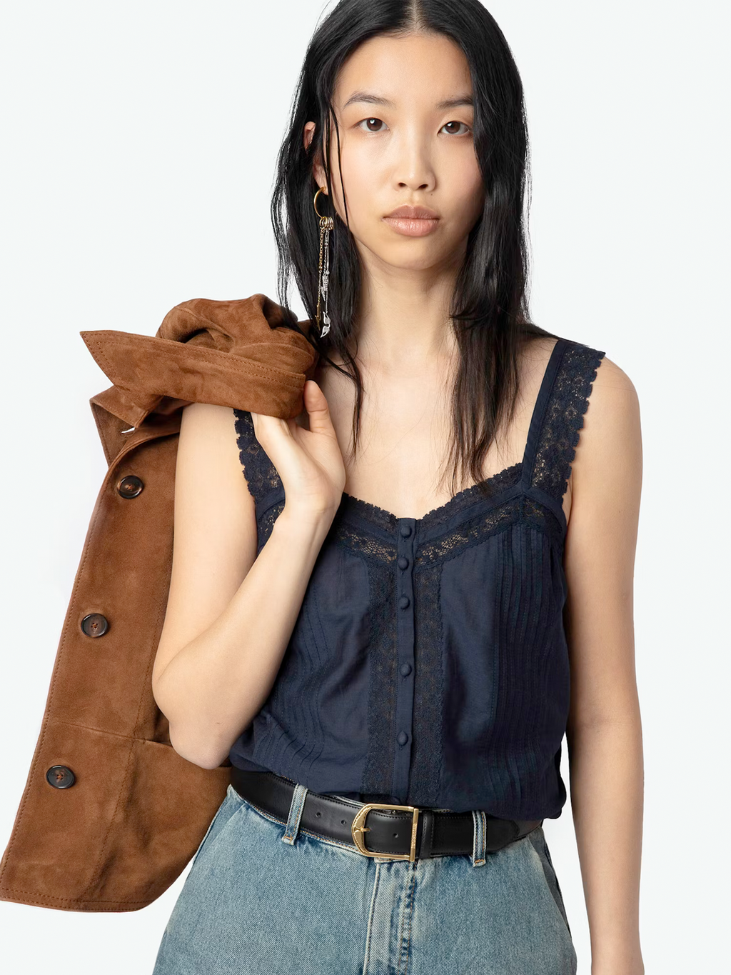 Celite Navy Lace Camisole