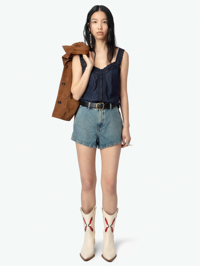Celite Navy Lace Camisole