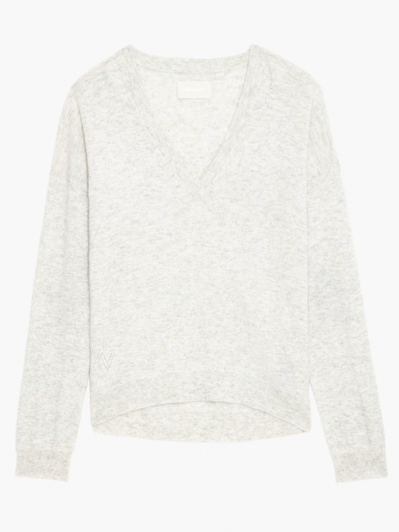Vivi Patch Cashmere Jumper in Gris