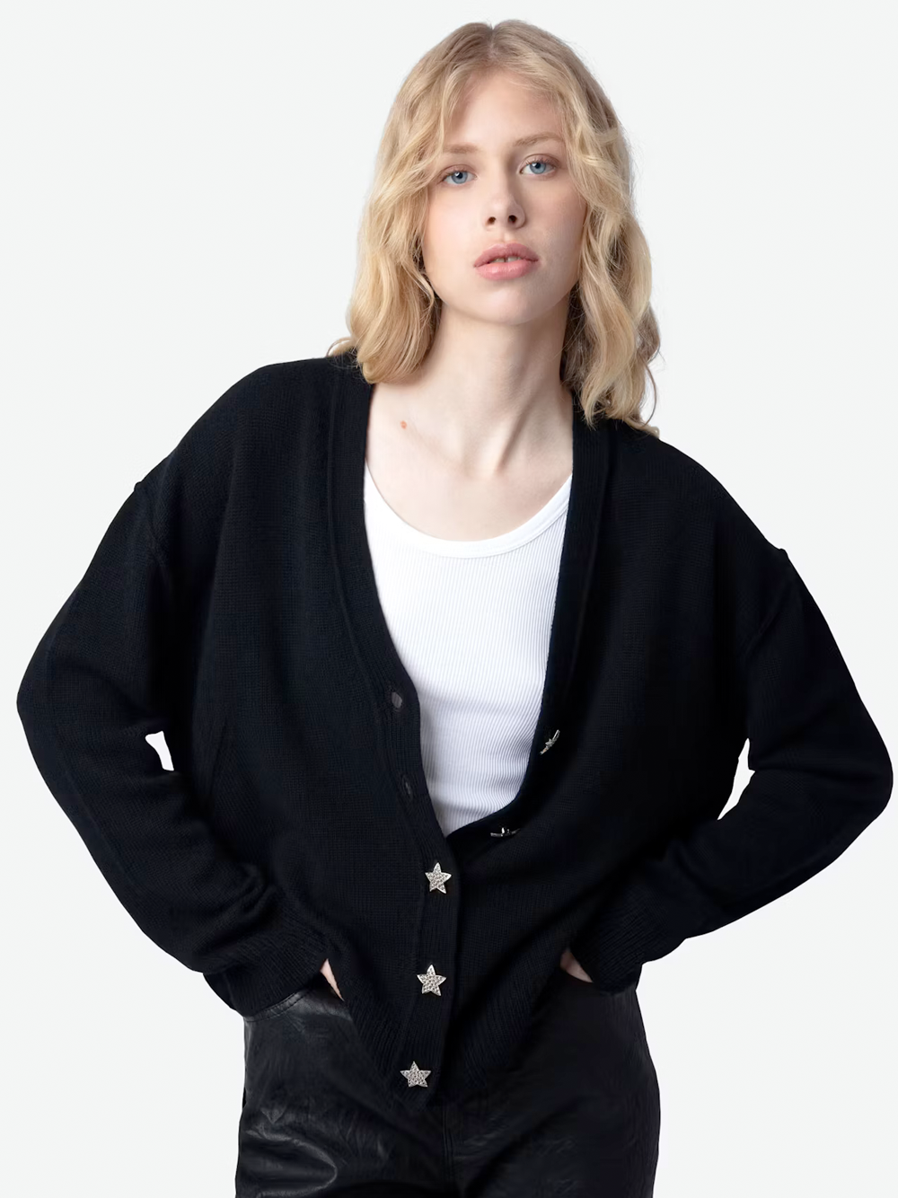 Mirka Jeweled Cashmere Cardigan