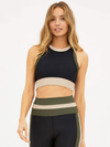 Gwen Top Military Olive Colorblock