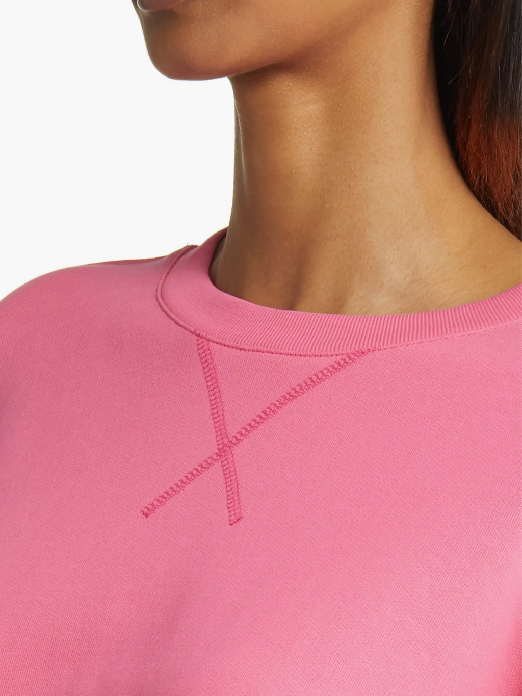 Easy Shirttail Sweatshirt in Flamingo