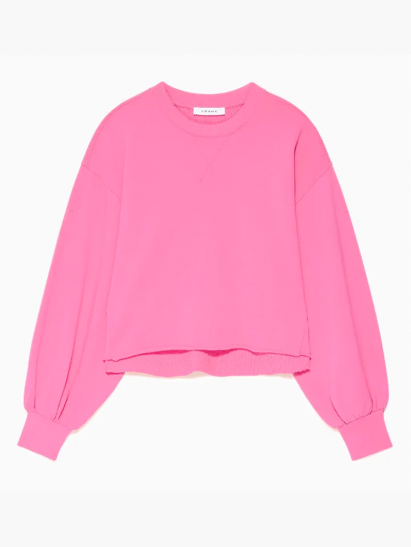 Easy Shirttail Sweatshirt in Flamingo