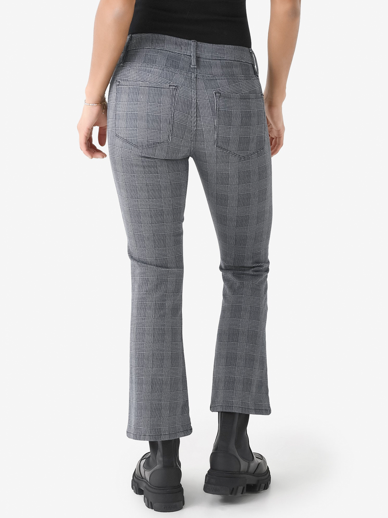 Le Crop Mini Boot Noir Plaid