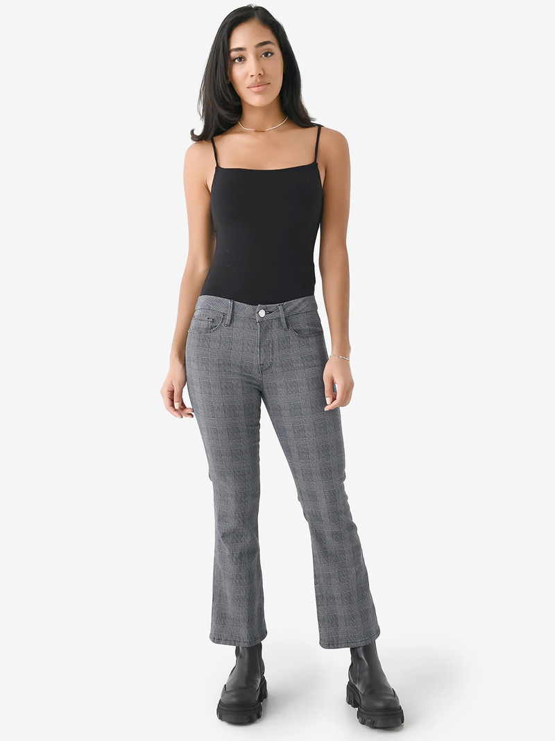 Le Crop Mini Boot Noir Plaid