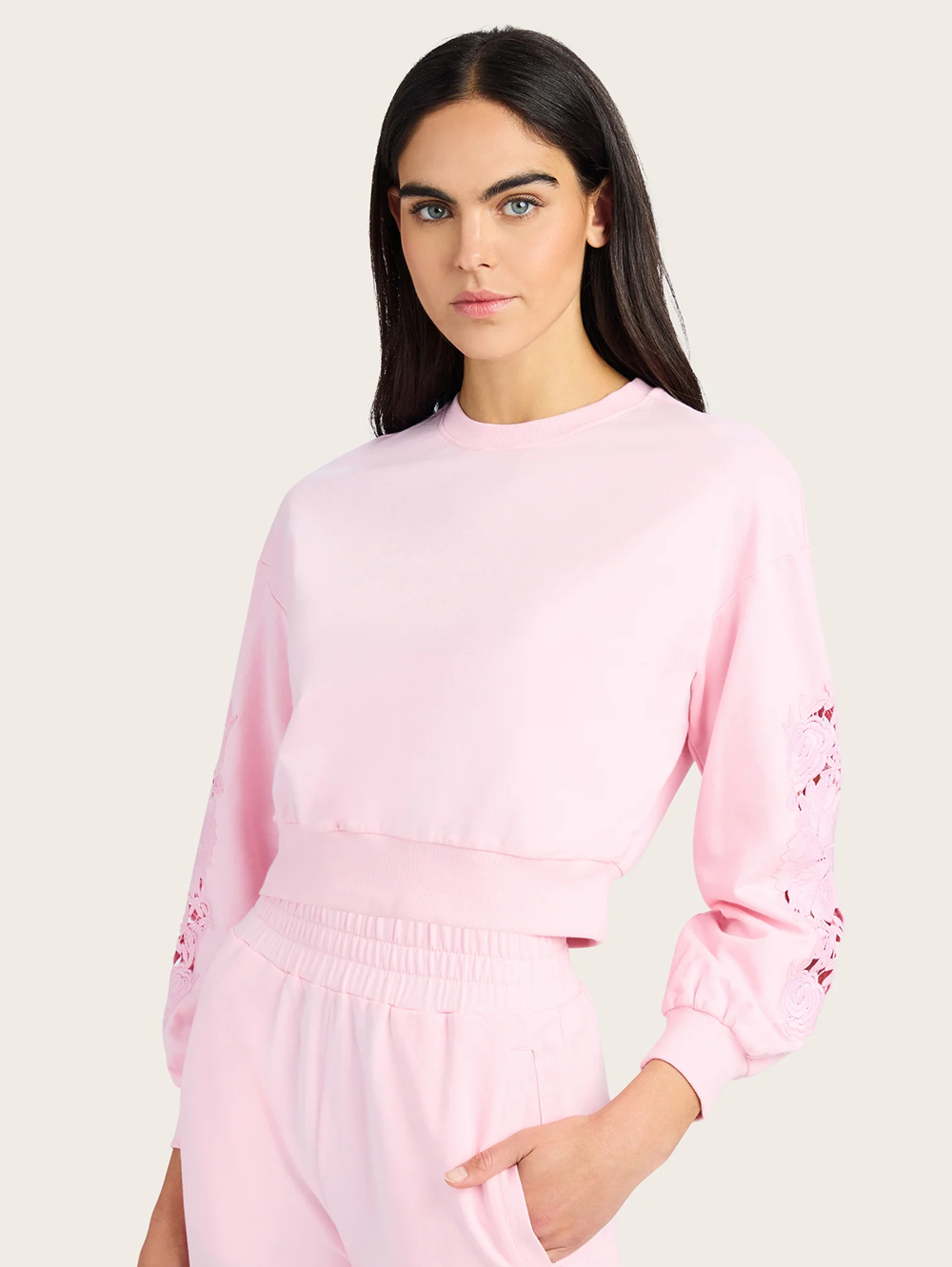 Arabella Lace Combo Sweatshirt