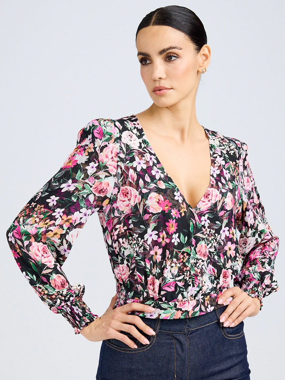 Avanna Floral Wrap Blouse