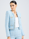 Betsy Buttoned Tweed Blazer