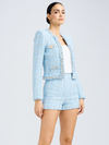 Betsy Buttoned Tweed Blazer