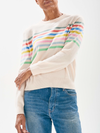 Cashmere Multi Stripe Block Crew