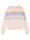 Cashmere Multi Stripe Block Crew