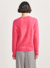Brushed Cashmere Crew in Watermelon