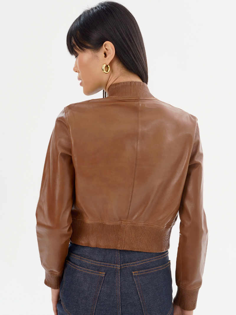 Kordella Reversible Leather Bomber Jacket