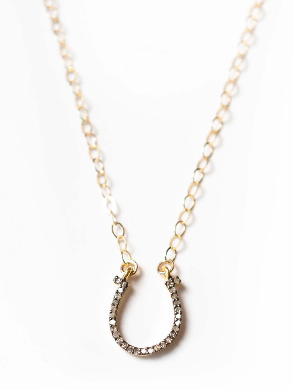 Diamond Horsehoe Necklace