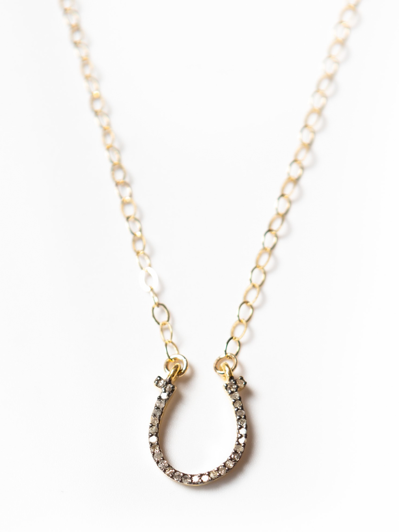 Diamond Horsehoe Necklace