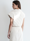 Quilted Cropped Zip Vest