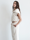 Quilted Cropped Zip Vest