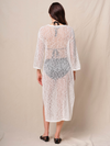 Open Mesh Double Slit Sweater Dress