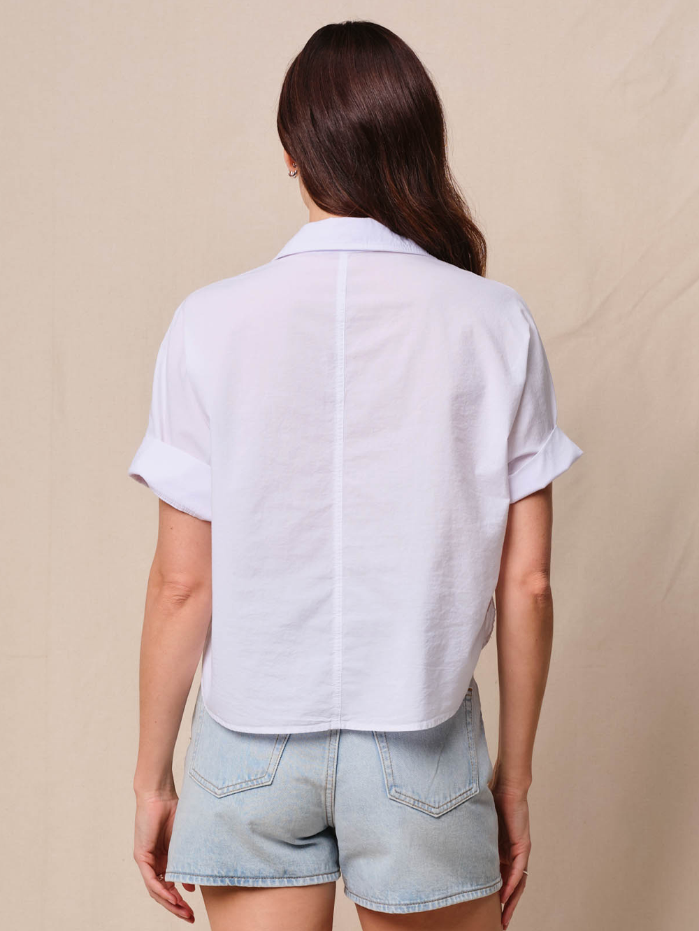 Voile Short Sleeve Dolman Shirt