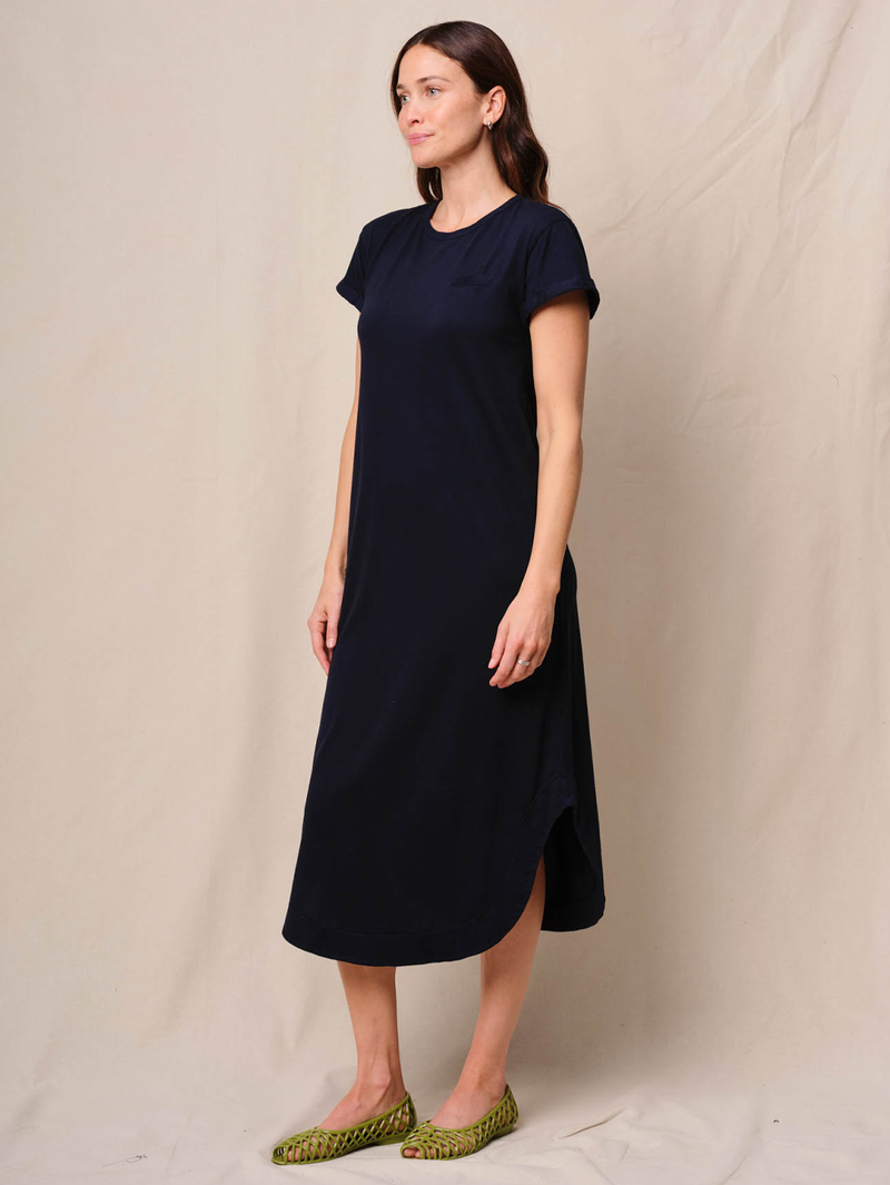 Cloud Jersey Short Sleeve Midi Dress
