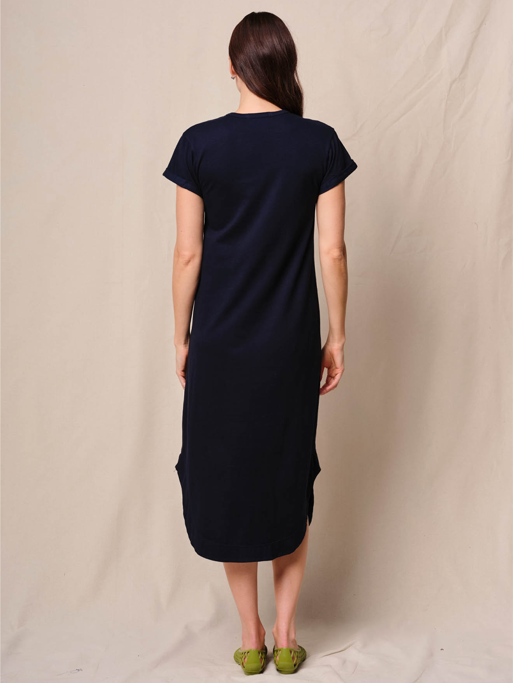 Cloud Jersey Short Sleeve Midi Dress