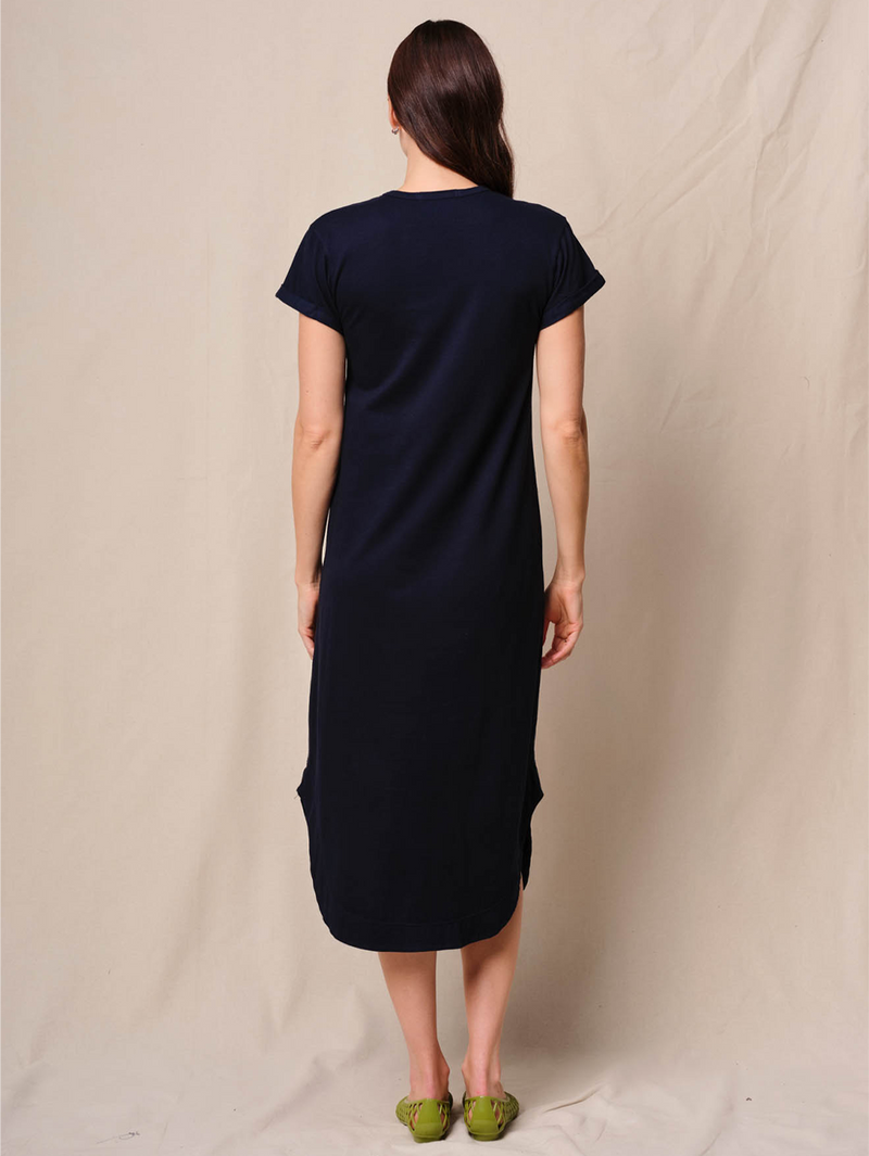 Cloud Jersey Short Sleeve Midi Dress