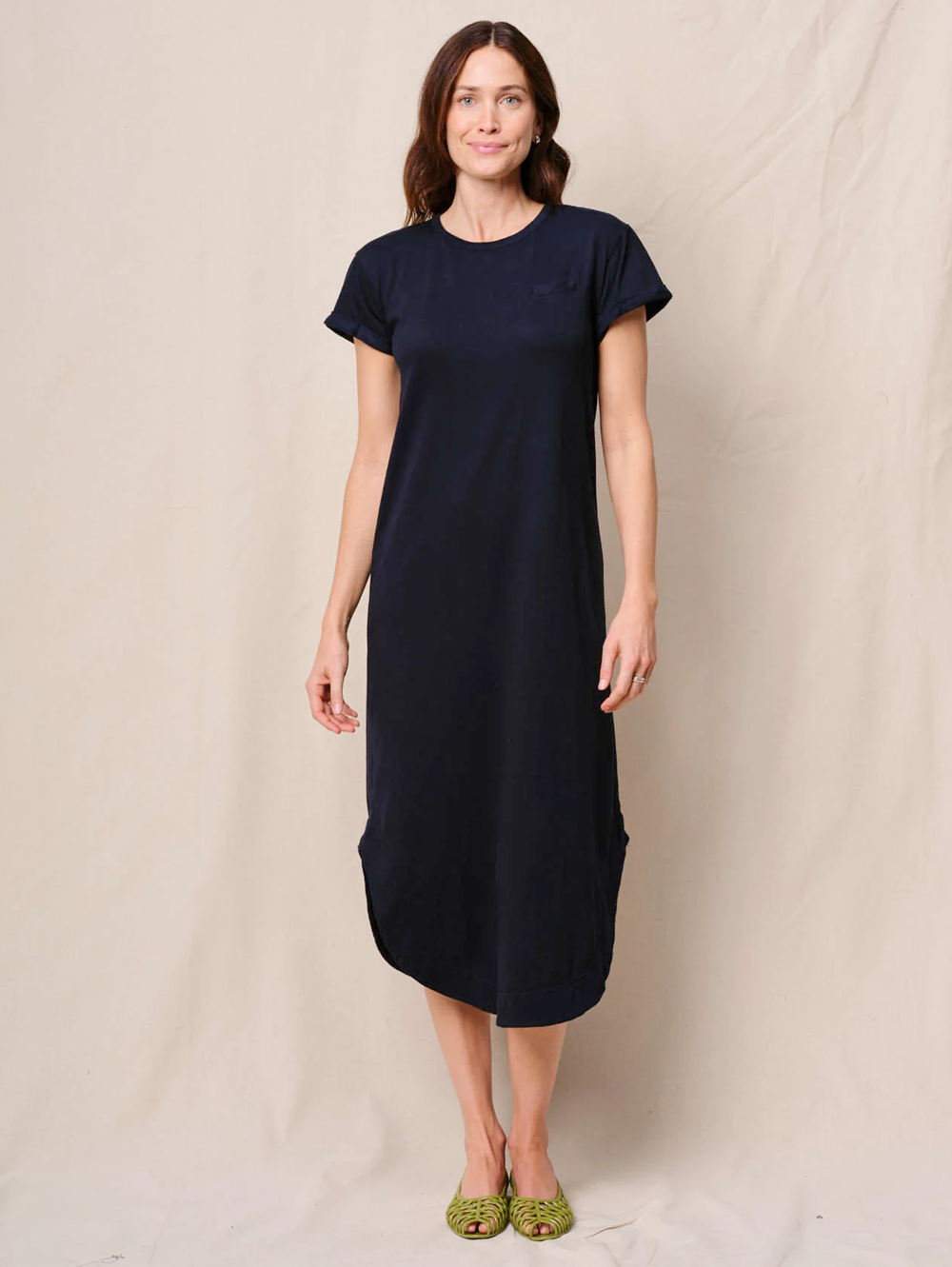 Cloud Jersey Short Sleeve Midi Dress