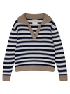 Stripe Collar Cashmere Sweater