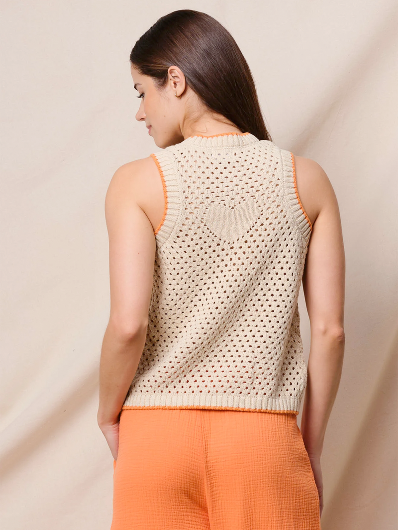Mesh Tank Sweater in Taupe