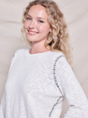 Baseball Stitch Cotton Slub Crew Sweater