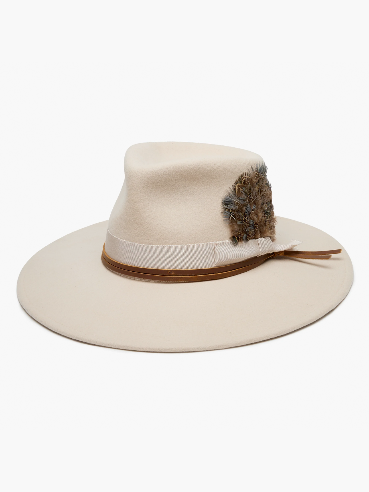 FinAl SALE! Wyeth white fedora Goorin Night Hawk Wide Brim Merino Wool Felt Western  main image 4