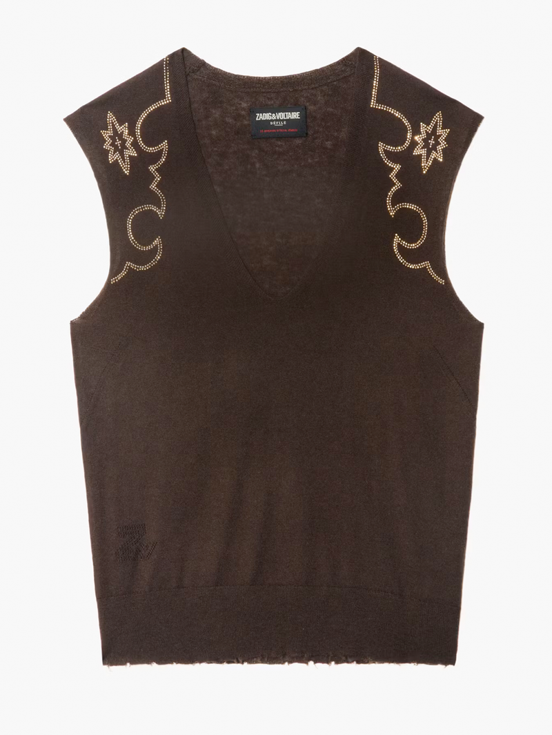 Vicky Sleeveless Cashmere Sweater