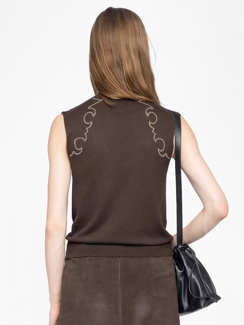 Vicky Sleeveless Cashmere Sweater