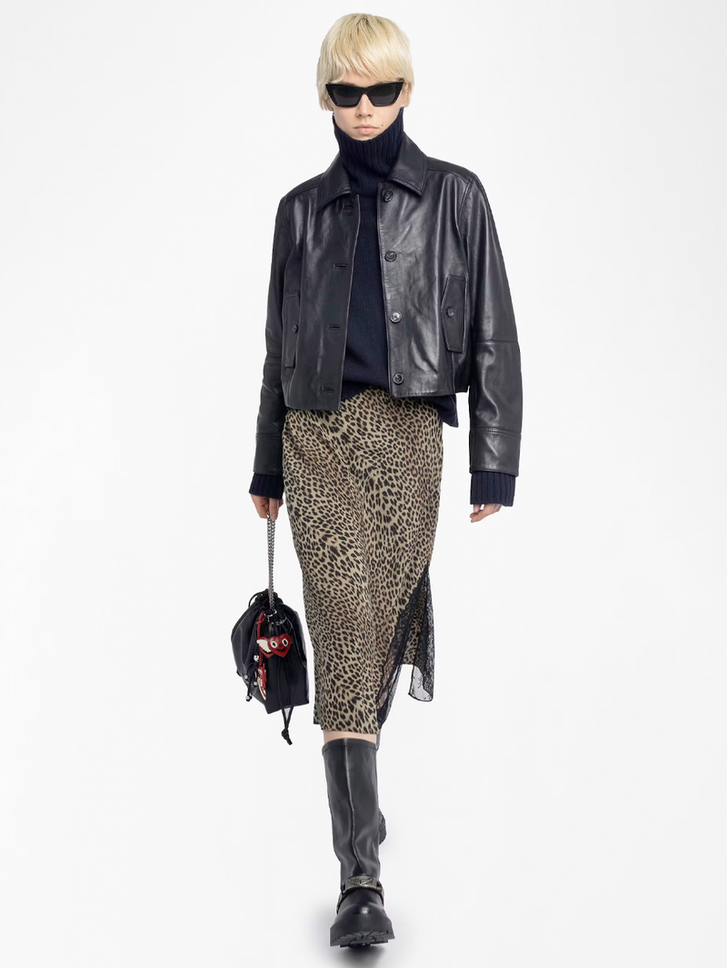 Jayla Leopard Midi Skirt