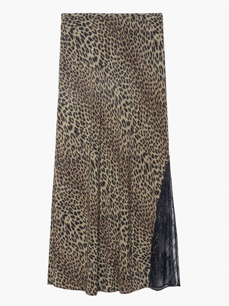 Jayla Leopard Midi Skirt