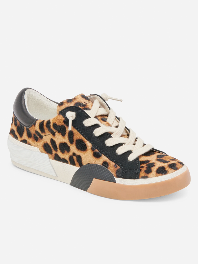 Zina Leopard Calf Hair Sneakers