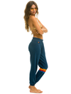 Rainbow Stitch Sweatpant in Deep Ocean
